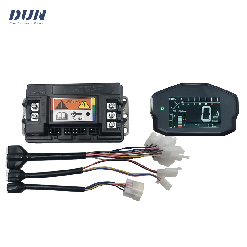 DUNELEC/VOTOL Controller EM50-4 80A 1500W Hub Mid-Drive Motherboard with DKD Display Speedometer