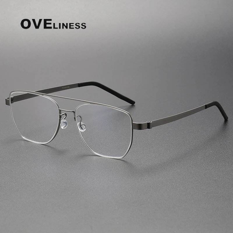 

Vintage Pure Titanium Eyeglasses Frame Men Round Prescription Myopia Optical Glasses Frame Women Retro Luxury Brand Spectacles