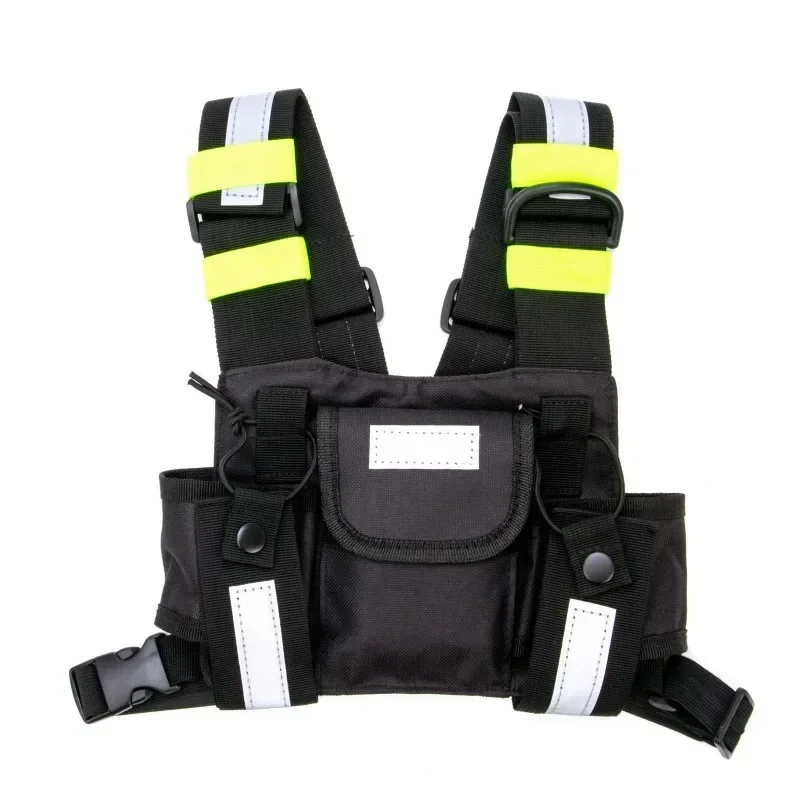 

Radio Shoulder Holster Two Way Radio Reflective Chest Harness Holder Bag Vest Walkie Talkies Front Pack Pouch Case