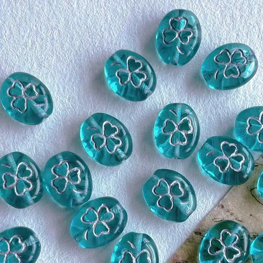 15pieces 10*8mm handmade beadeds bracelet necklace earrings loose jewelry DIY semi-finished production