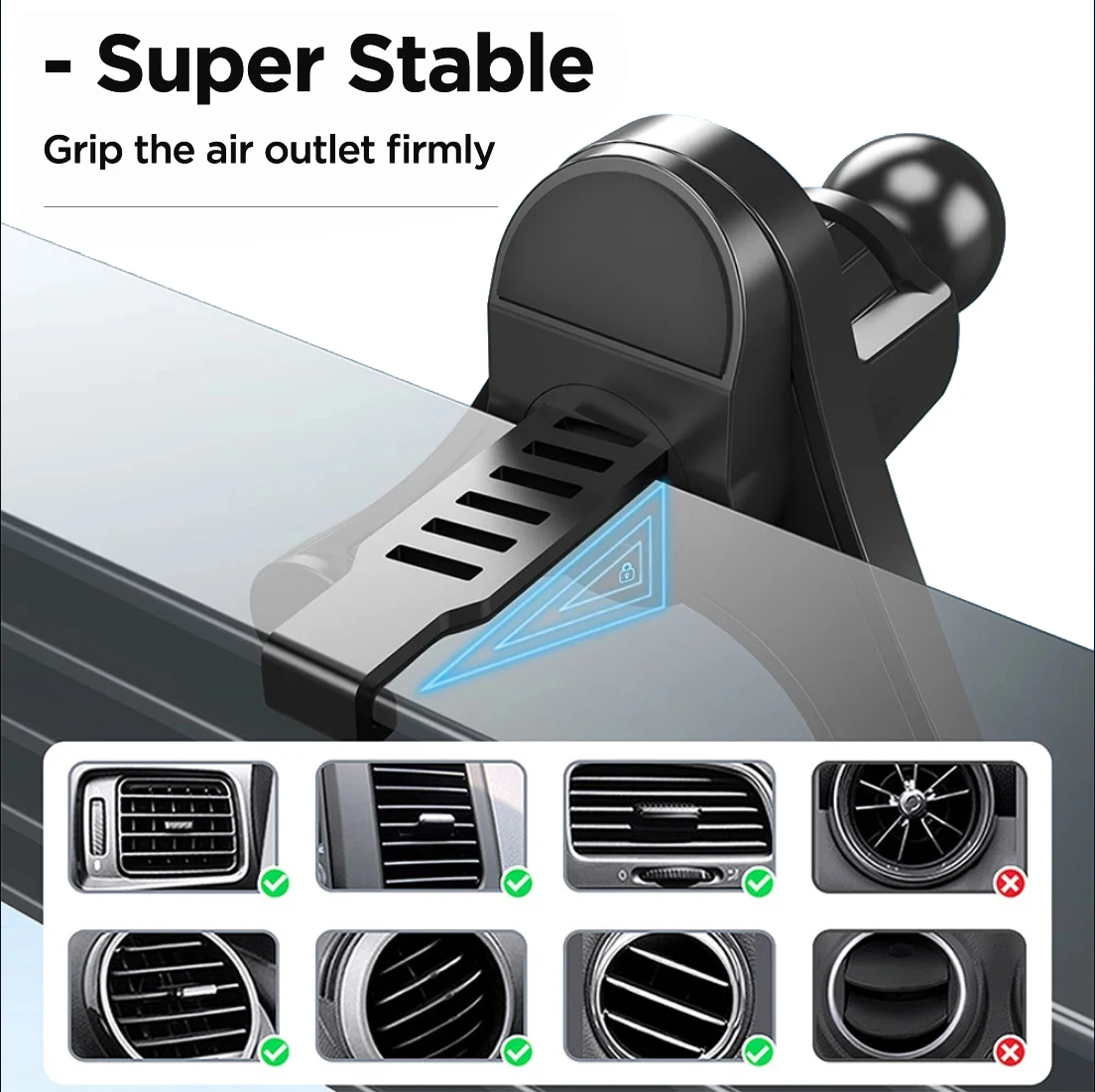 360° Adjustable N52 MagSafe Magnetic Car Air Vent Phone Holder Universal Auto Air Outlet Cell Phone Mount For Smartphones - view 5