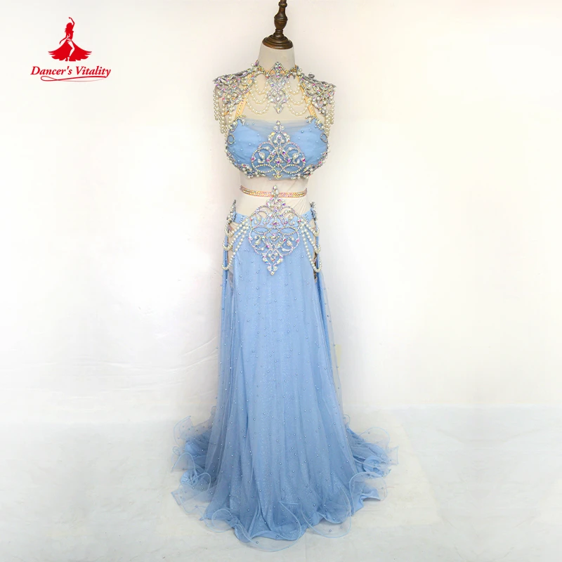 Belly Dance Professional Clothes for Women Cusomzied Adult Children Bellydance Bra+long Skirt 2pcs Girl\'s Belly Dancing Outfit