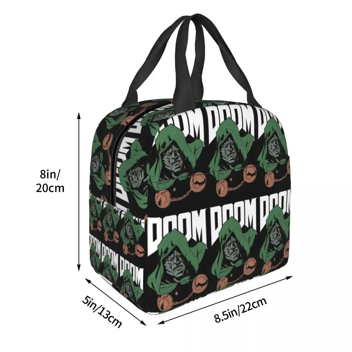 American Rapper MF Doom Mad Villain Music Artist Insulated Lunch Bag for Women Children Food Boxes Thermal Lunch Box Tote