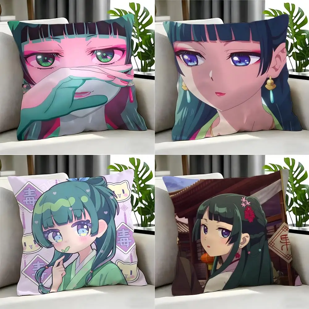 anime The Apothecary Diaries Cushion Cover Cushion Cover Set 4Pcs 50x50 45x45 40x40 Pillowcase Decorative Sofa Home Decor