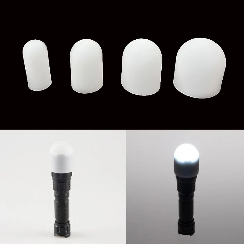 Silicone Elastic Flashlight Diffuser Lampshade Lamp Shade Flashlight Cover Φ28*Φ25*45/Φ35*Φ32*45/Φ41*Φ39*45