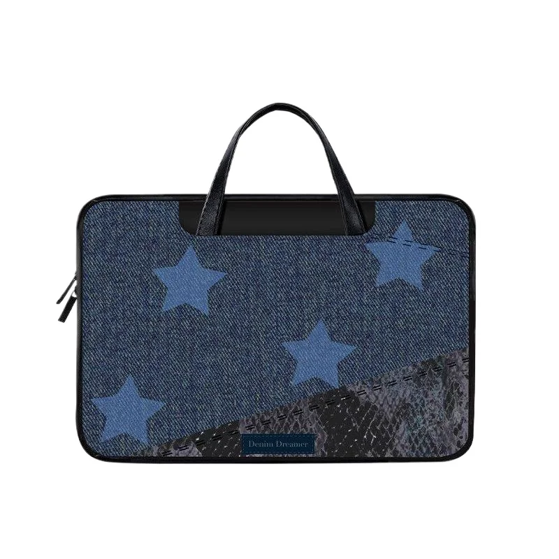 

Cute Cartoon Star Laptop Bag 13" 14" 15.6" 16" Portable Monitor Bag Waterproof Laptop Postman Handheld Storage Bag Holiday Gift