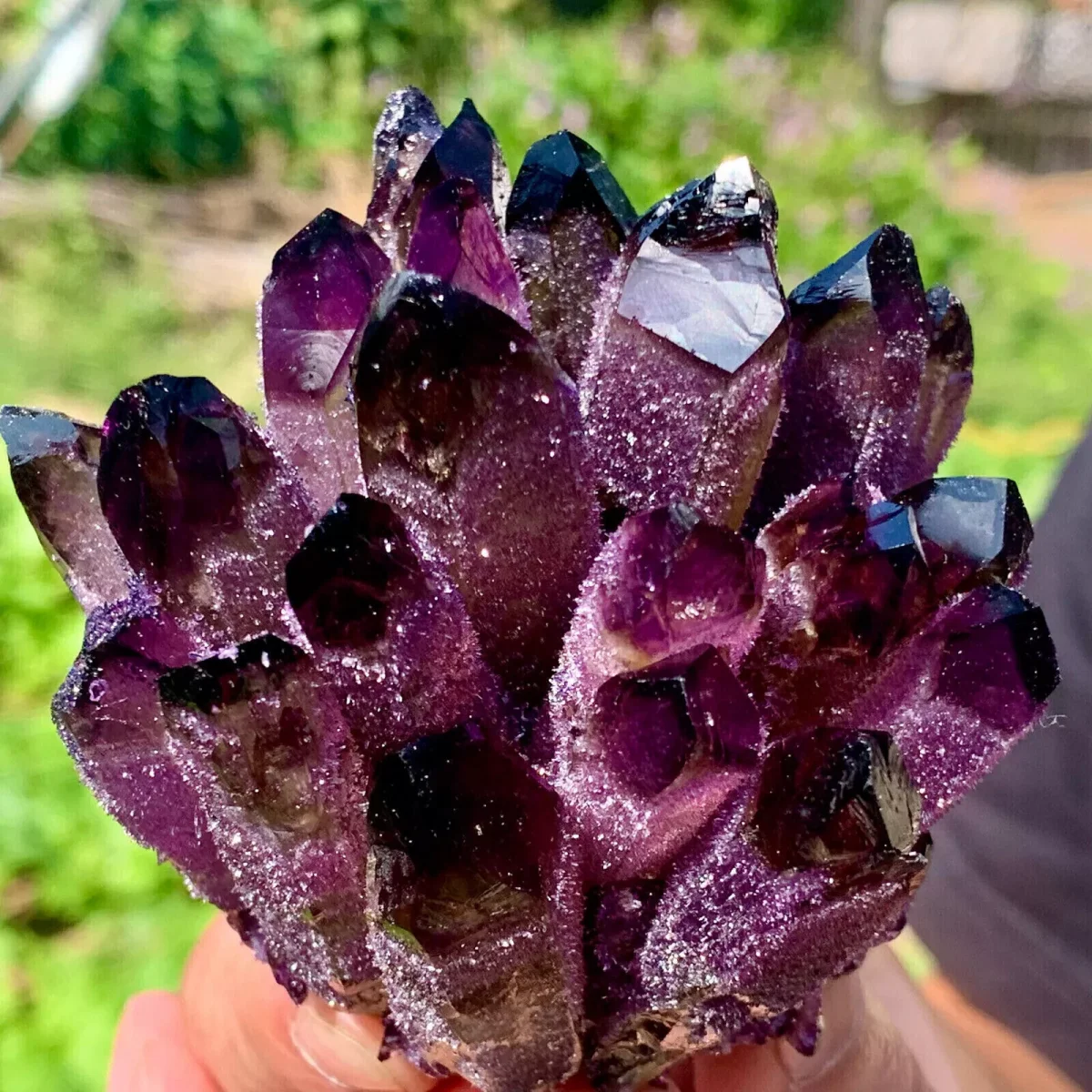 Newly Discovered Purple Ghost Quartz Crystal Clusters, Purple Quartz Clusters, Minerals, Reiki, Healing, Demagnetization Cluster