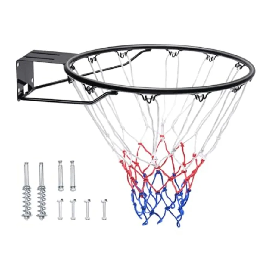 

Basketball Hoop, 44 54 Inchs PC Backboard Wall Mounted, Basketball Portable Hoop and Goal, Indoor and Outdoor with Hand-Crank A