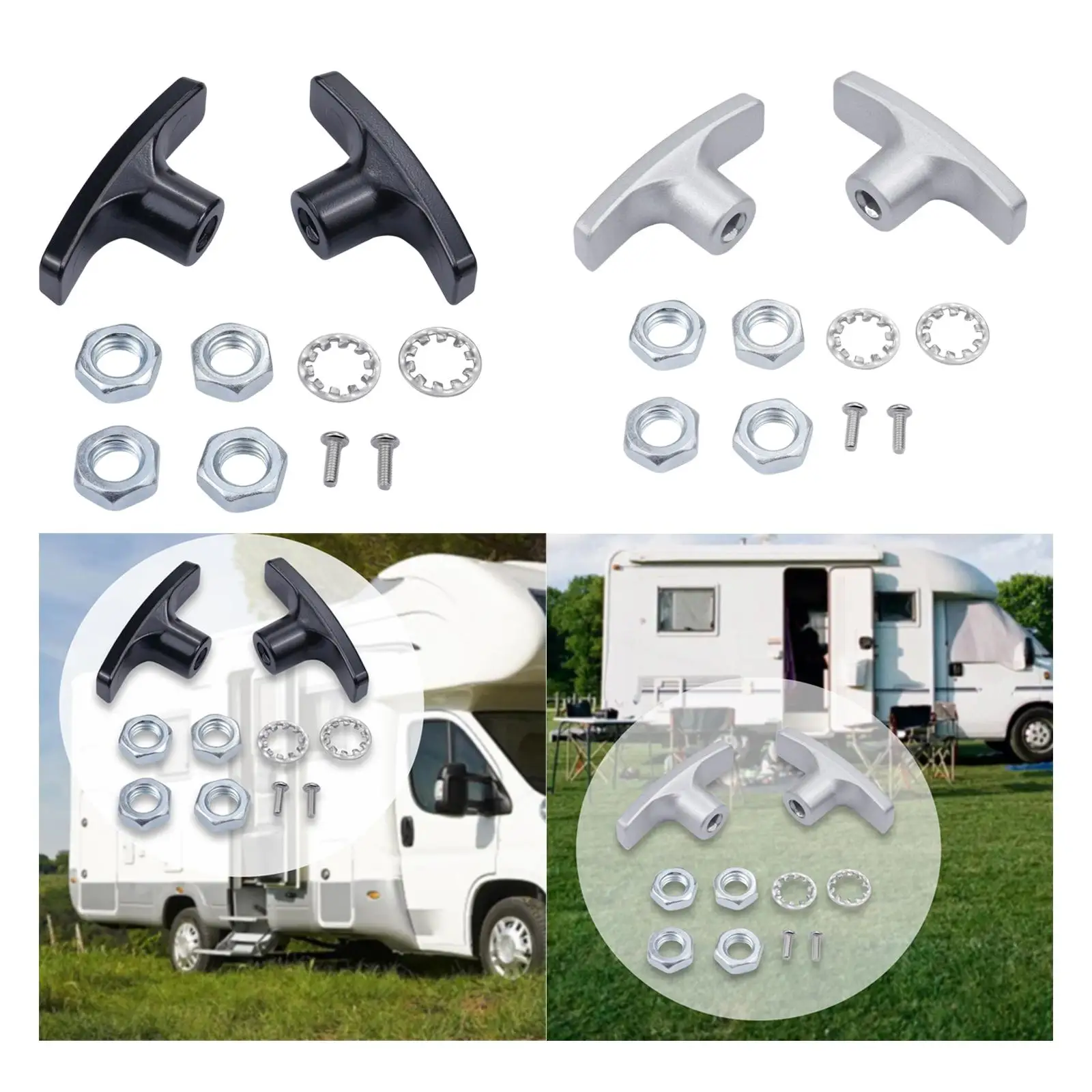 

2x RV Waste Valve Handles for Rv's Plumbing System Easy to Install for Exhaust Valve Extension Rod Replacement Tank Hose Handles