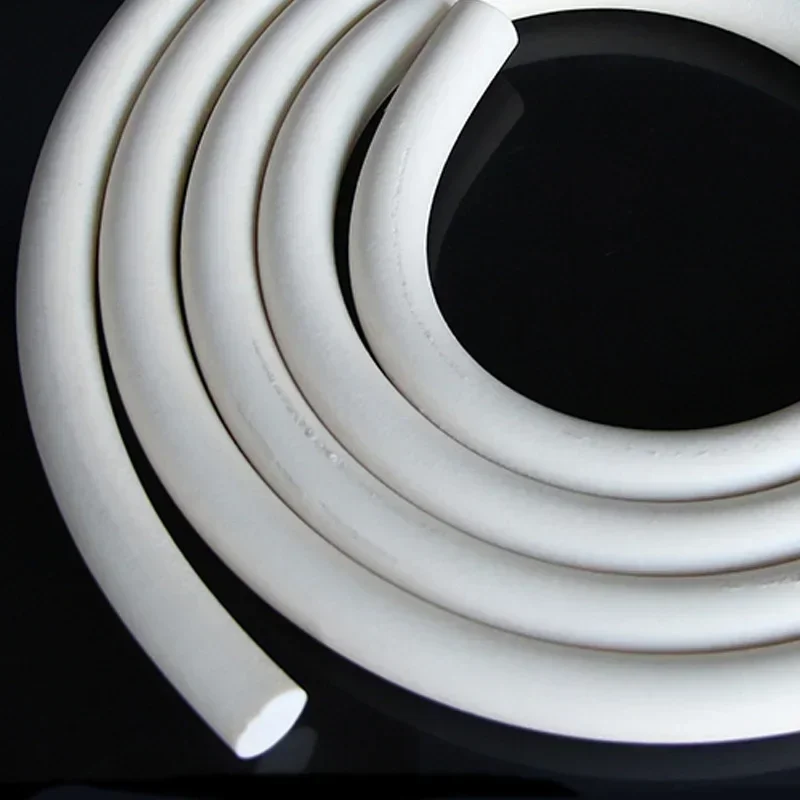 350/400meters Silicone Rubber Seal Strip Round Dia 1mm 1.5 mm Oring Line Cord Foaming Rubber Molding Damper Round Solid White