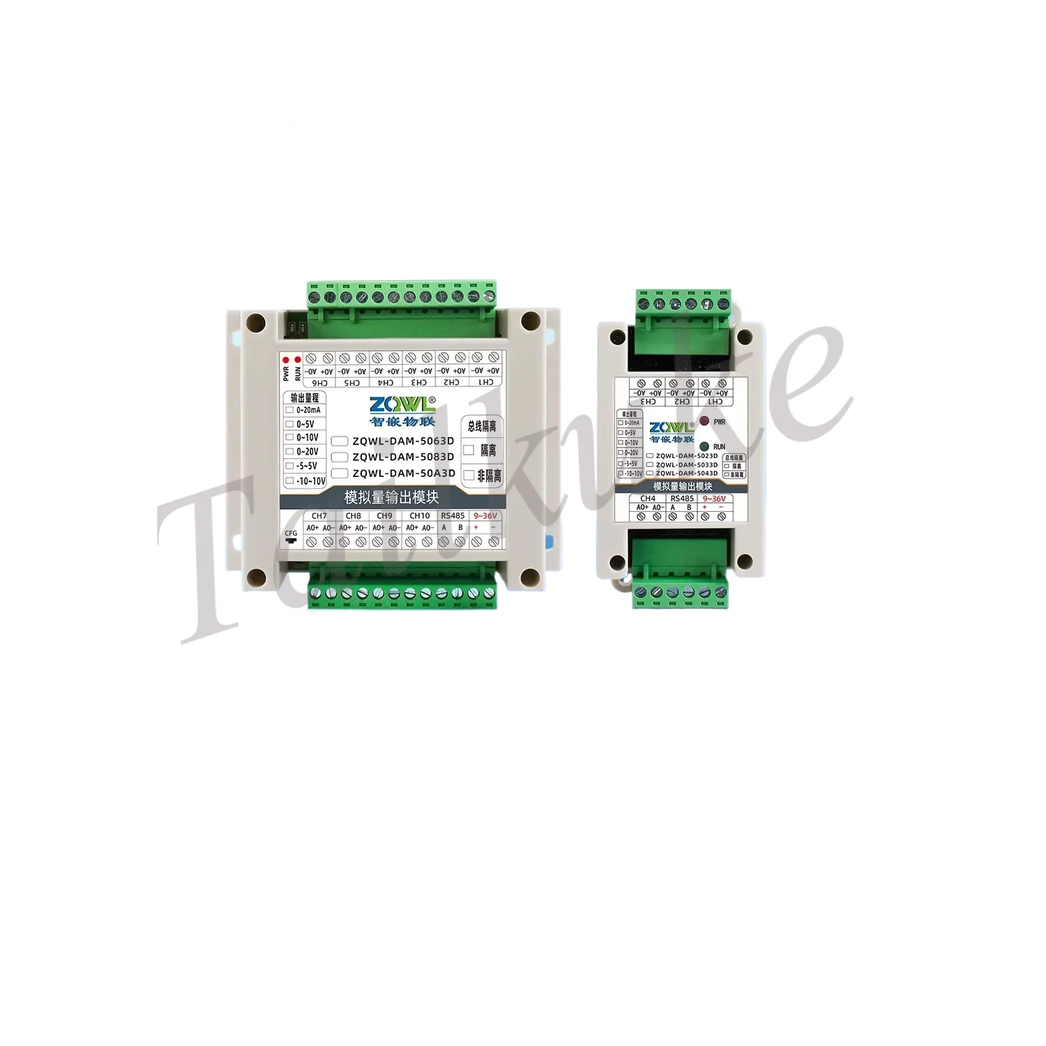 RS485 Analog Output Module 0-5V/0-10V/20V/0-20mA Current and Voltage Output 0.1%