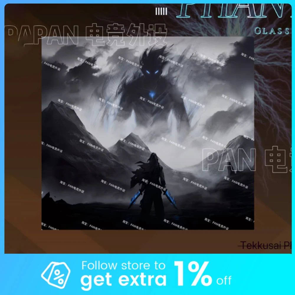 

Коврик для мыши PAN Esports Tekkusai Phantom Replicated Glass, гладкий, для быстрой игры, с покрытием-праймером, для APEX, Valorant, аксессуары для ПК