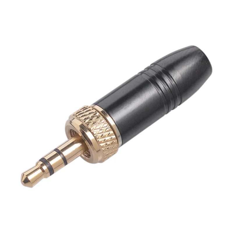 10 peças 3.5mm conector de plugue estéreo peça de reposição acessórios 41x8mm sem fio para cabo de microfone sennheiser-tes
