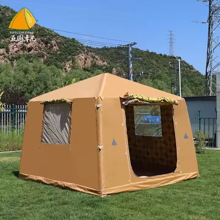 

Inflatable Camping Tent With Two Layer, Outdoor Portable Picture air Middle East Tent With Inner Picture