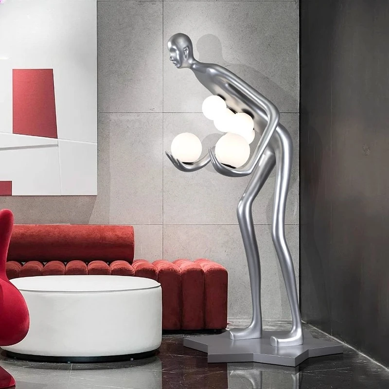 

Art Sculpture Floor Lamp Home Designer Beauty Shop Clubhouse Fiberglass Large Figure Ornament