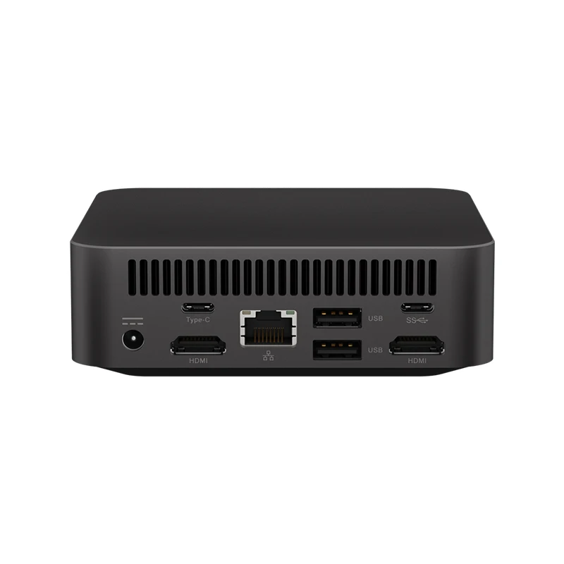 Mini PC portátil Inter Gen 12th procesador N100 con 2xHDMI 1 función completa TYPE-C 2xUSB3.0 2xUSB2.0 compatible con computadora Win10 Linux