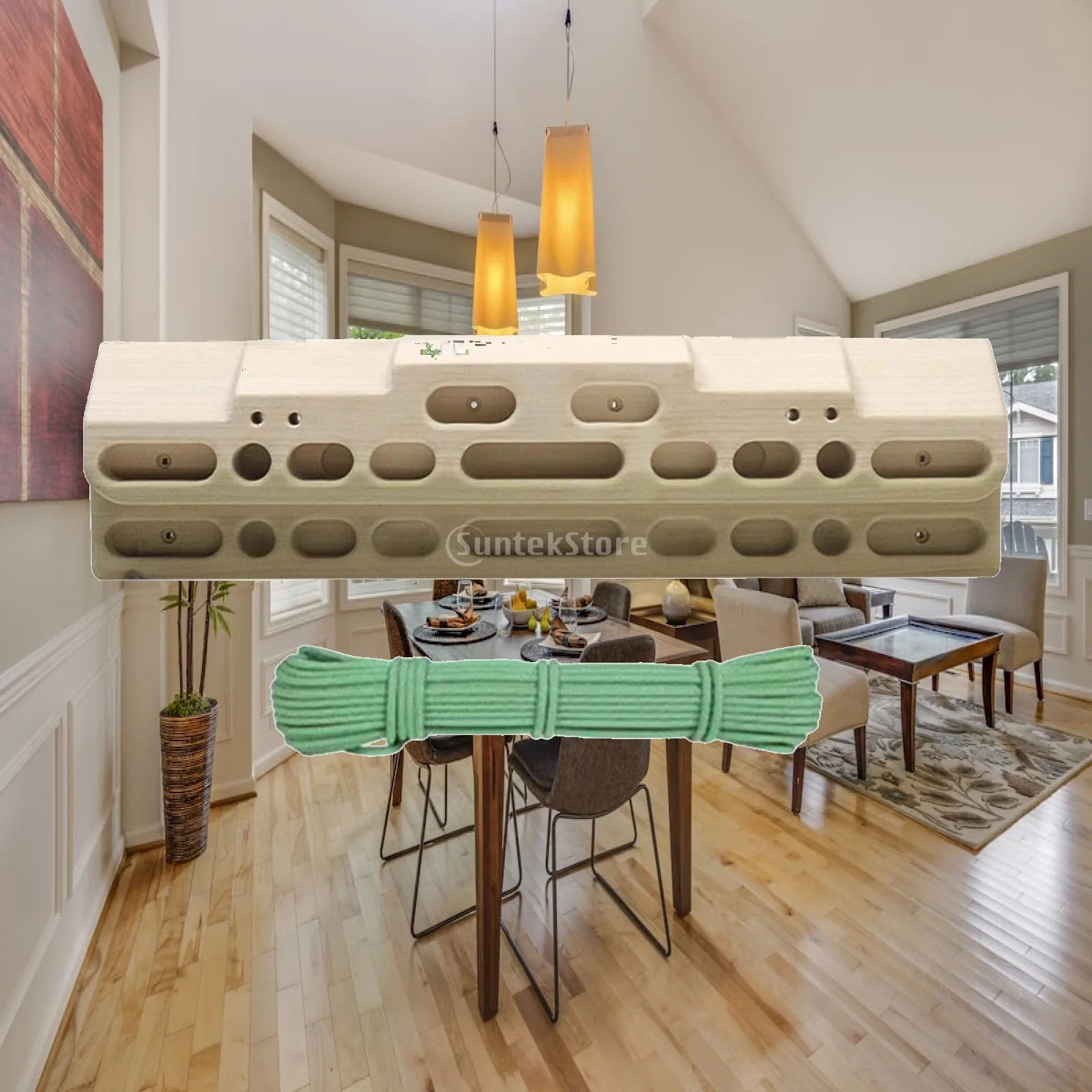 Planche d'entraînement en bois pour l'escalade et les tractions, dispositif de renforcement pour l'intérieur ou l'extérieur