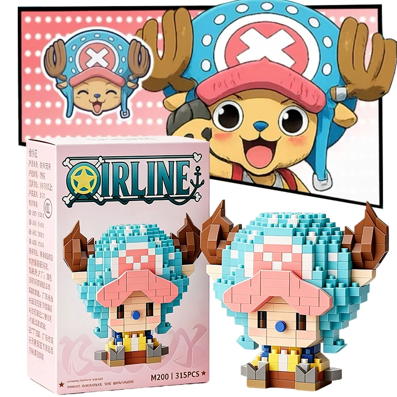 ONE PIECE Chopper Baustein Anime-Figur Buggy Montage Nami Boa Hancock Law Zoro Modell Micro Mini Bricks Spielzeug als Geschenk