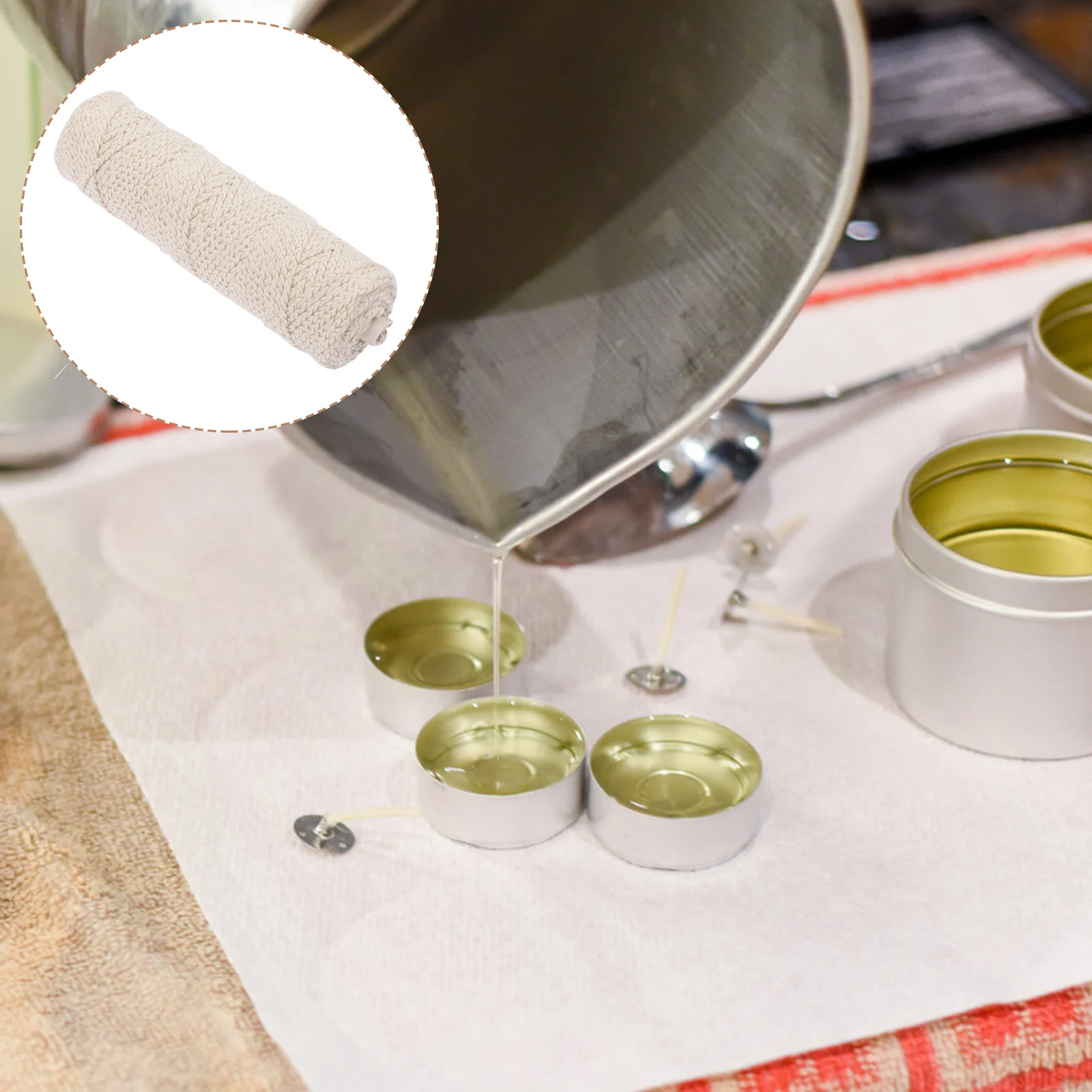 

Нить C для фитиля для изготовления фитиля C, лесная DIY, чайные фонарики, катушка для шнура, практичное хранение, долговечность