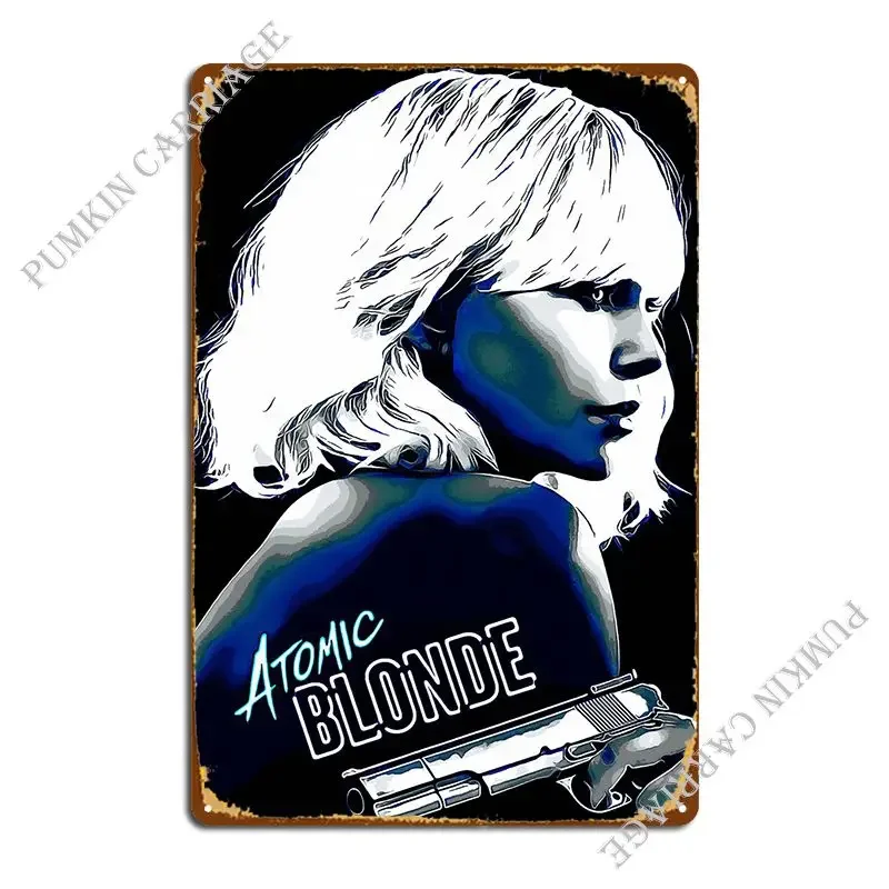 الذرية شقراء لوحة معدنية ملصق المرآب سينما نادي بار الحديد الطباعة تين تسجيل ملصق