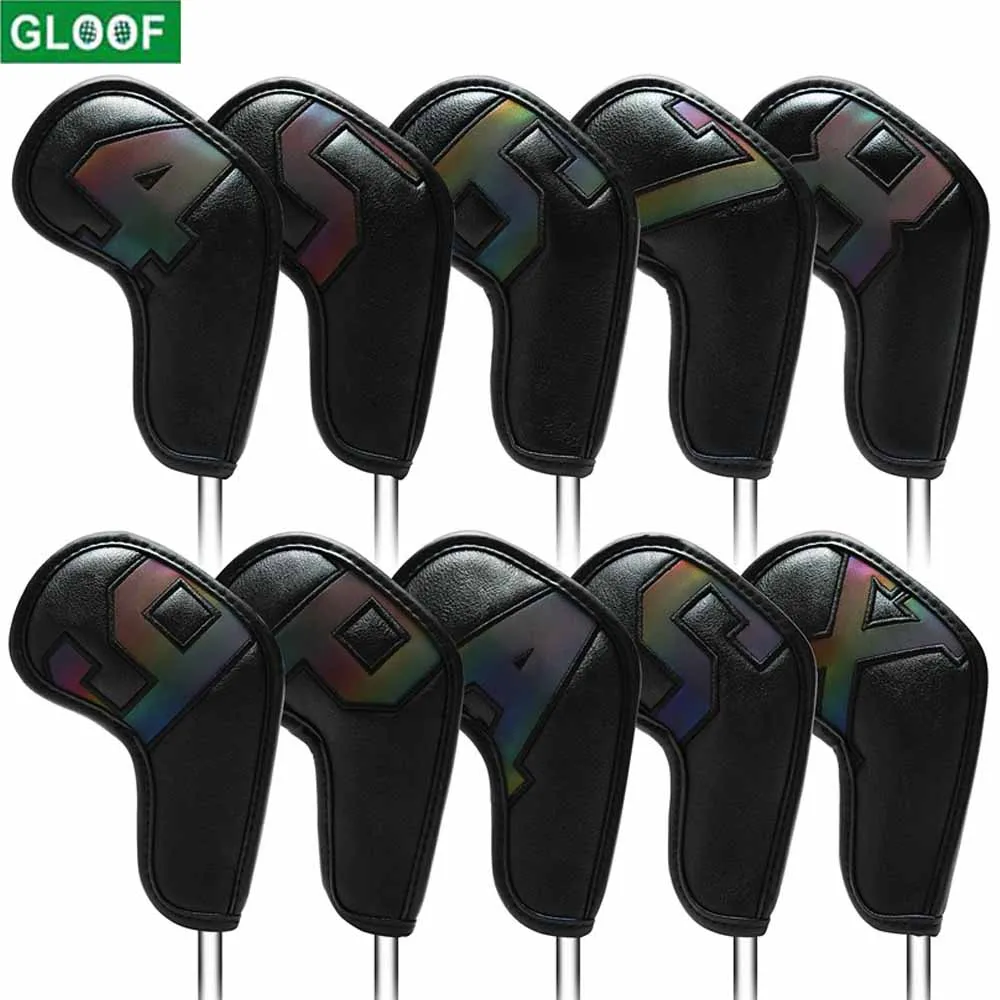 High-end golf iron head cover Iron head cover Wedge cover 4-9 ASPX 10pcs, 6 colors