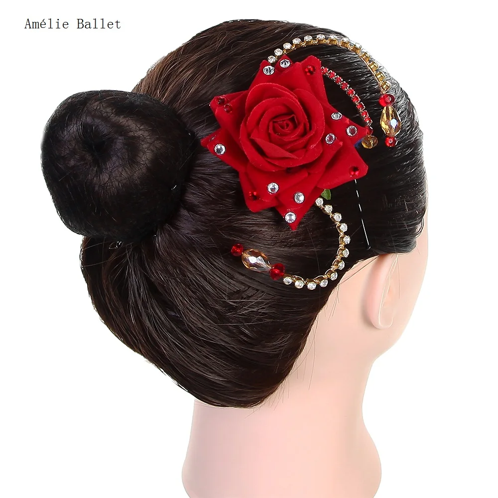 

HB013 Free Shipping Head Wear Ballet Dancing Hair Accessories Don Quixote or Paquita Headwear Red Ballerina Hairwear