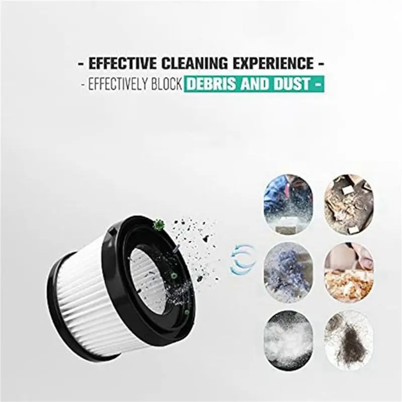 AT63-12Pack DCV5011H HEPA Filter For DCV501HB Cordless Handheld Vacuum, With 8 Foam Sleeve Filters & 3 Brush