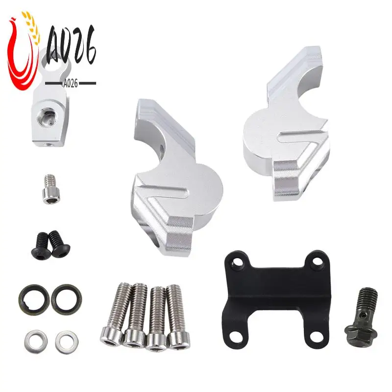 

A026-Motorcycle Handlebar Riser Drag Handle Bar Clamp Extend Adapter For Yamaha MT-07 MT07 2021 2022 2023 -(Silver) Motorcycle P