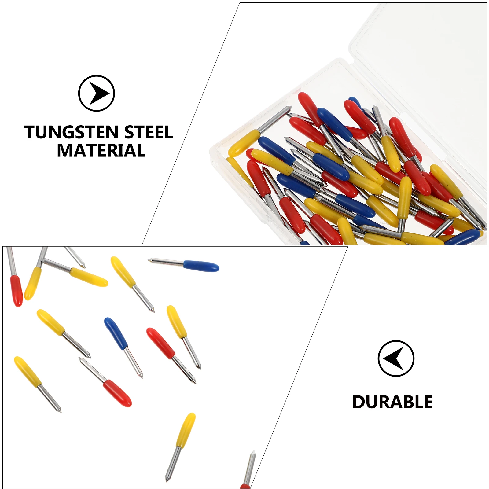 

50 Pcs Lettering Knife Drawing Machine Needle Cutters Cutting Engraving Vinyl Tungsten Steel Tools Plotter