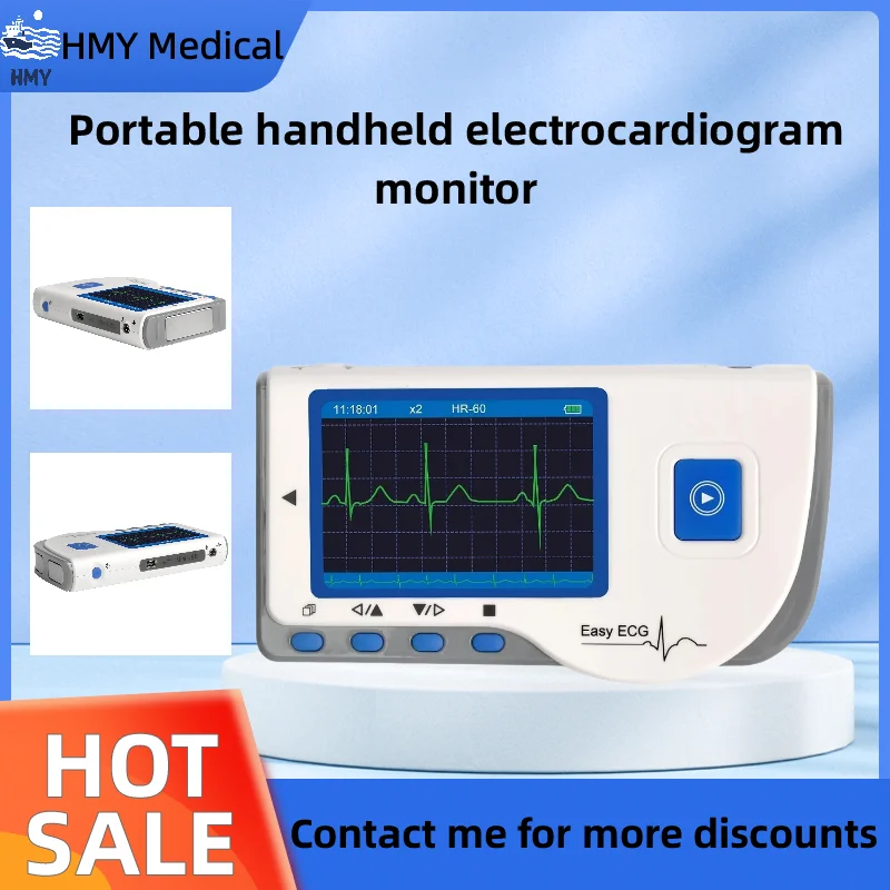 Heal Force Prince 180B – Portable Handheld ECG Monitor | Continuous Heart Rate Tracking with USB & Color Screen
