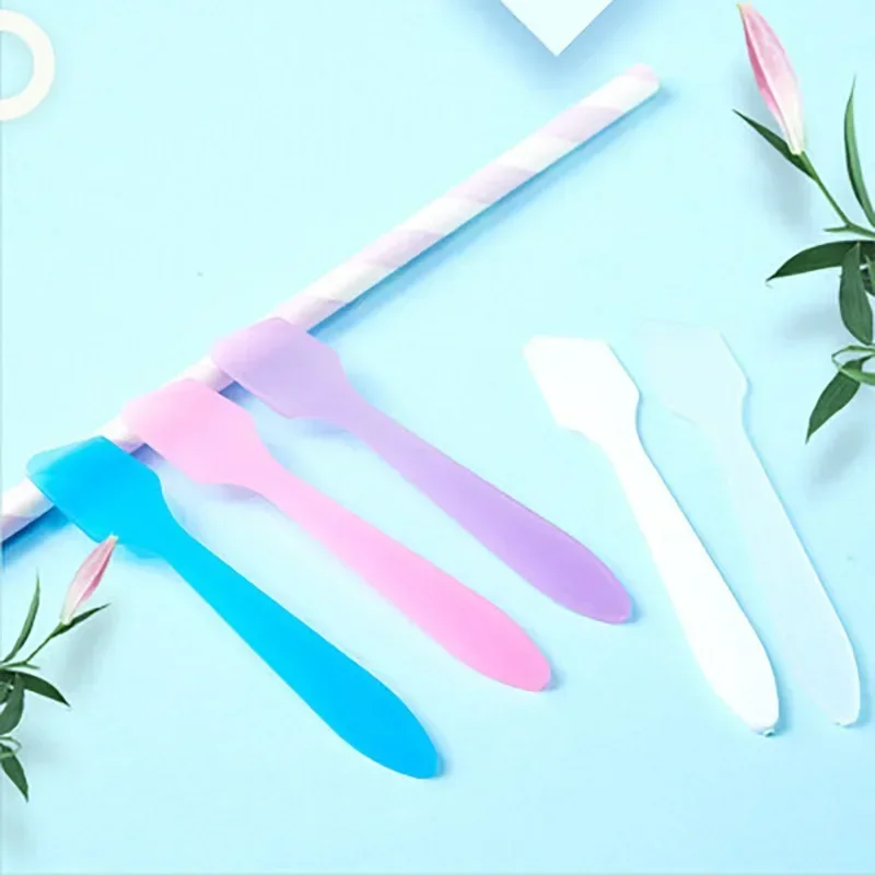 10 ชิ้น/เซ็ตนํามาใช้ใหม่พอกหน้า Sticks เครื่องสําอาง Spatulas พลาสติก Face Mask ช้อนขนาดเล็ก DIY Face Skin Care Mask Mix Make Up Tools