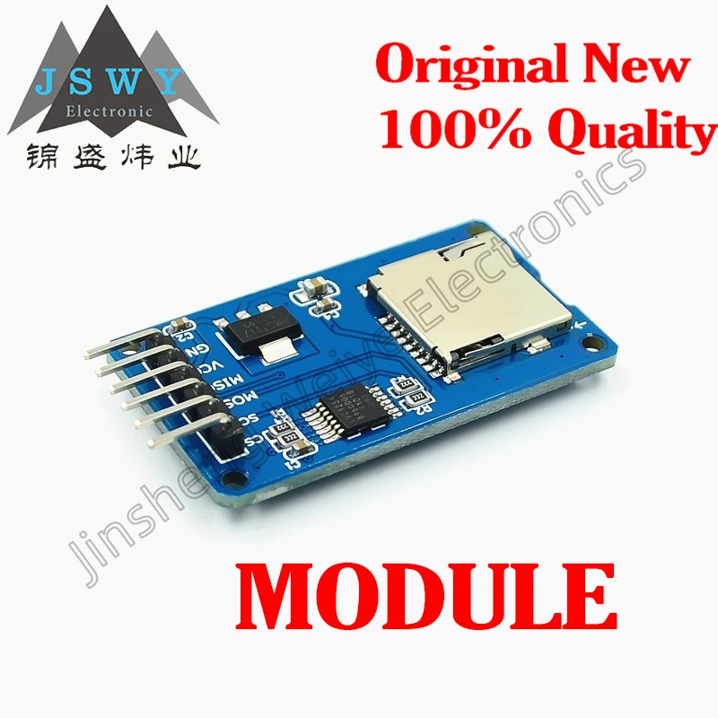 

(10/50 pieces) Micro SD card module SPI interface TF card reader/writer/with level conversion chip/new original stock Electronic