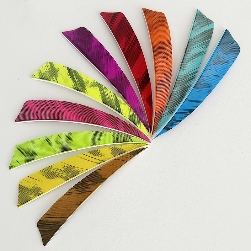 

50 шт., 5-дюймовые лопасти для стрел, перья Aorrw, успокаивающие замечательные цветные правое крыло, щит для стрельбы из лука, аксессуары для лука