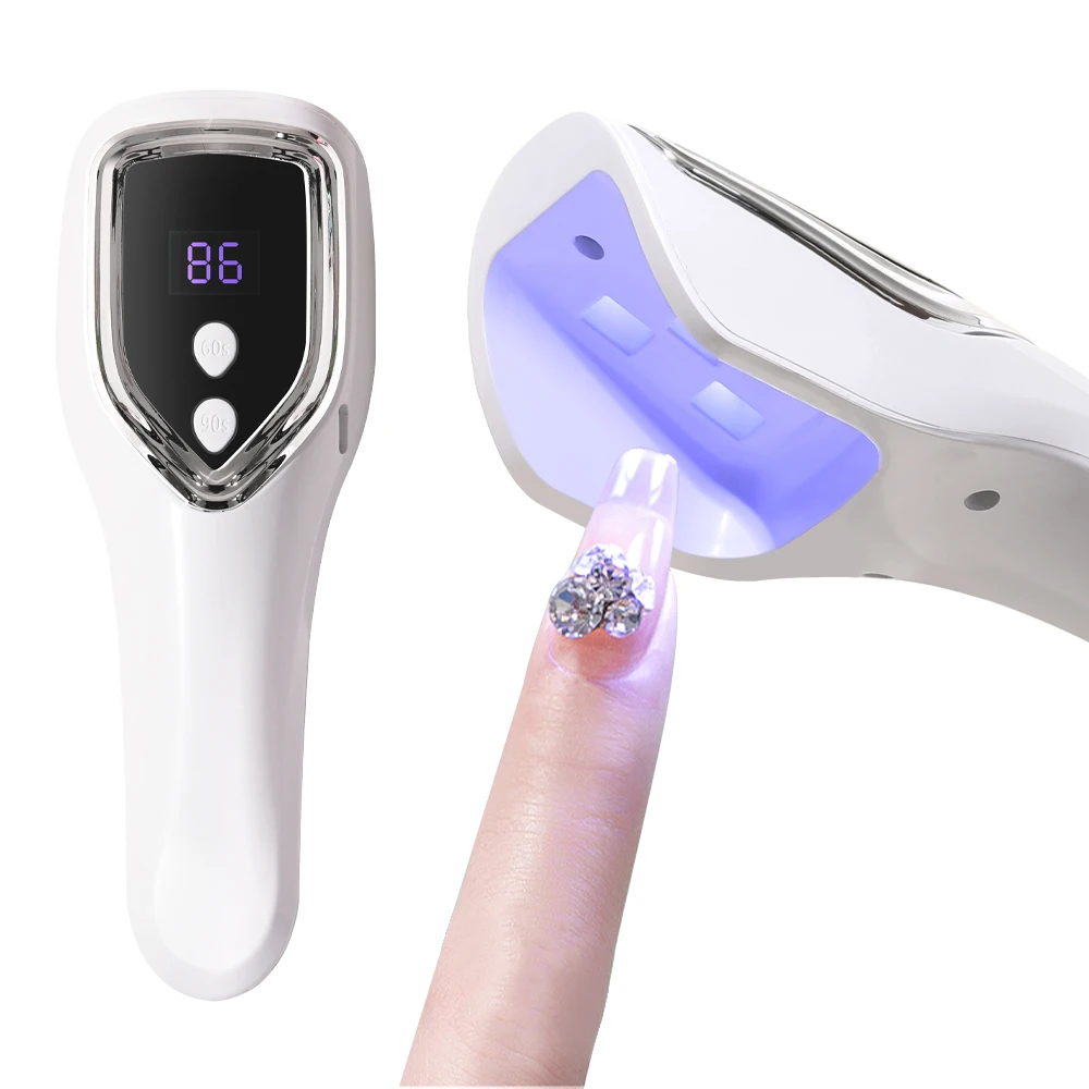 

LULAA Ручная УФ-лампа для гелевых ногтей Портативная беспроводная лампа для ногтей с ЖК-дисплеем для начинающих, сделай сам или отправьте подарки друзьям