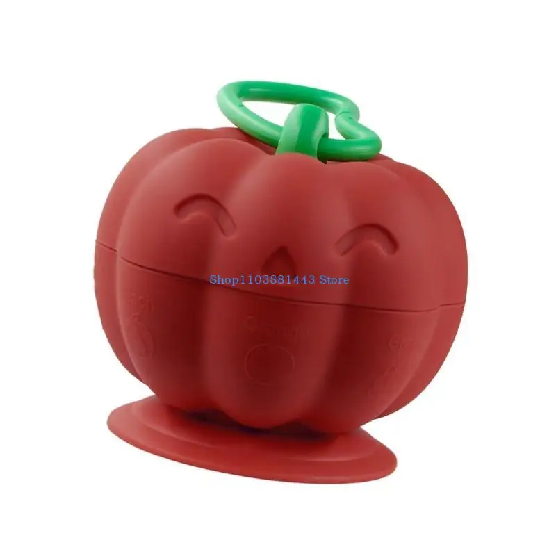 Q6RE حامل لعبة الالتصاق على شكل اليقطين للأطفال الصغار ألعاب التسنين حامل لعربة الأطفال العالية وعربة الأطفال لعبة عضاضة للأطفال #3