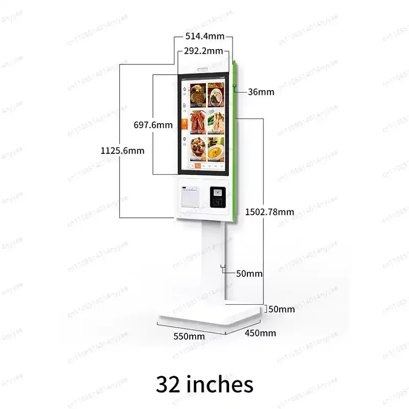 Smart Self-Service POS Terminal, All-in-One Touch Screen Kiosk for Restaurants & Retail with QR Code Scanning
