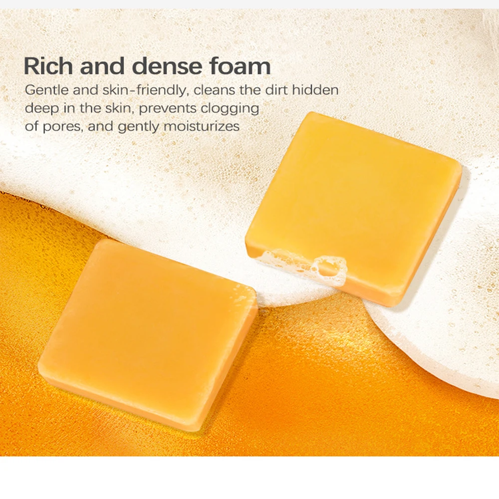 Turmeric Soap 110g Cleansing Bath Essence Oil Soap to Reduce Dull Body Cleansing Handmade Soap Oil Control Tone Tender Skin Care
