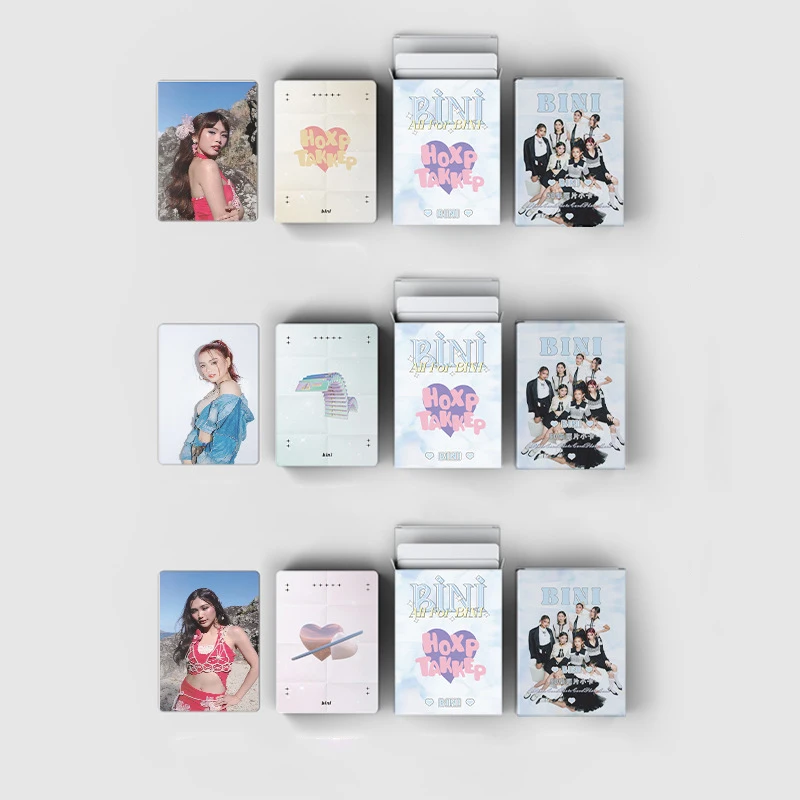 50pcs/set KPOP BINI Diva Laser Card New Album Lomo Card High Quality Hd Photo Card Fan Collection Gift Postcard Glitter Photo