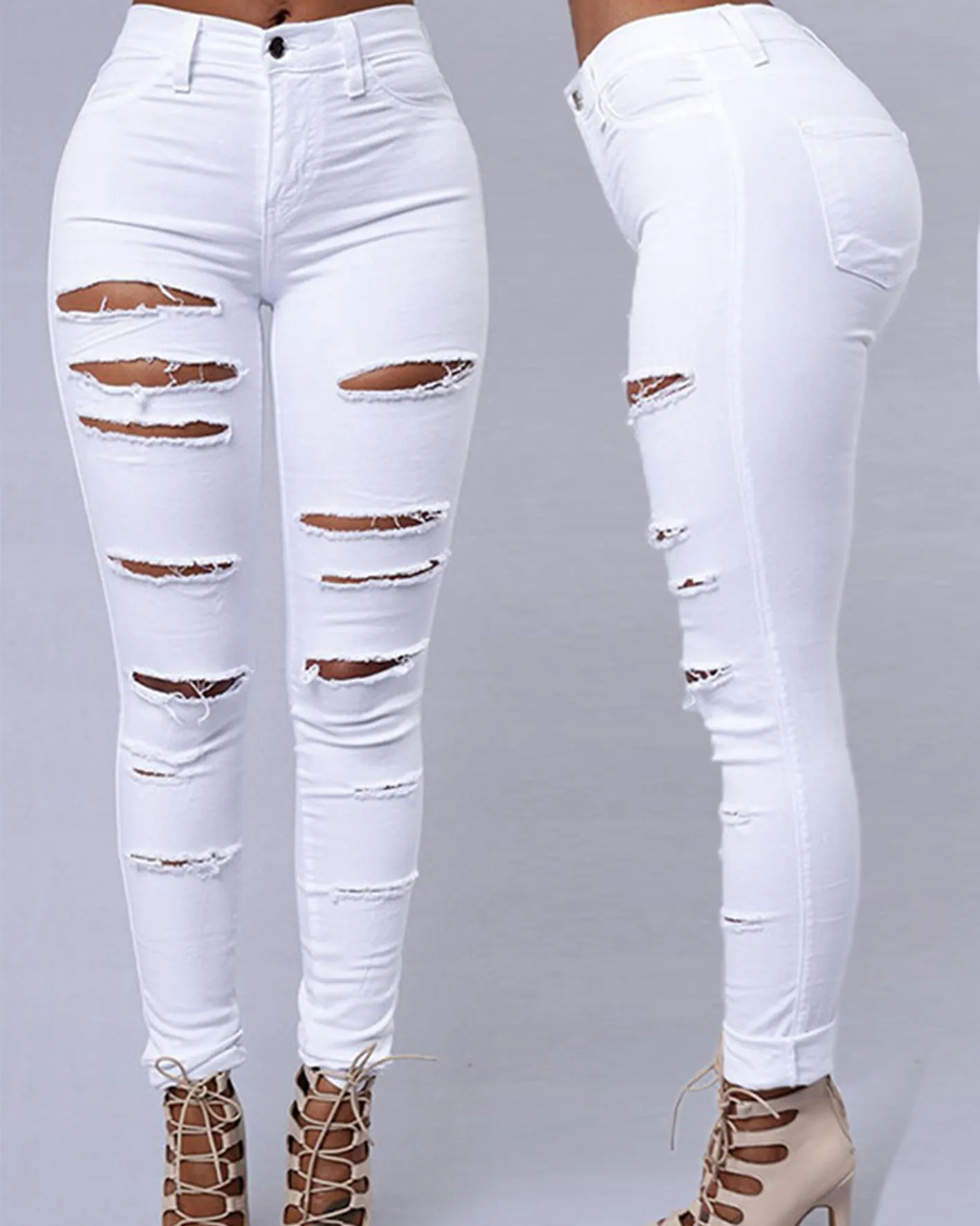 Hip Lifting Peach Hip High Waist Jeans Multiple pocket designs Ultimate body shape Skinny jeans