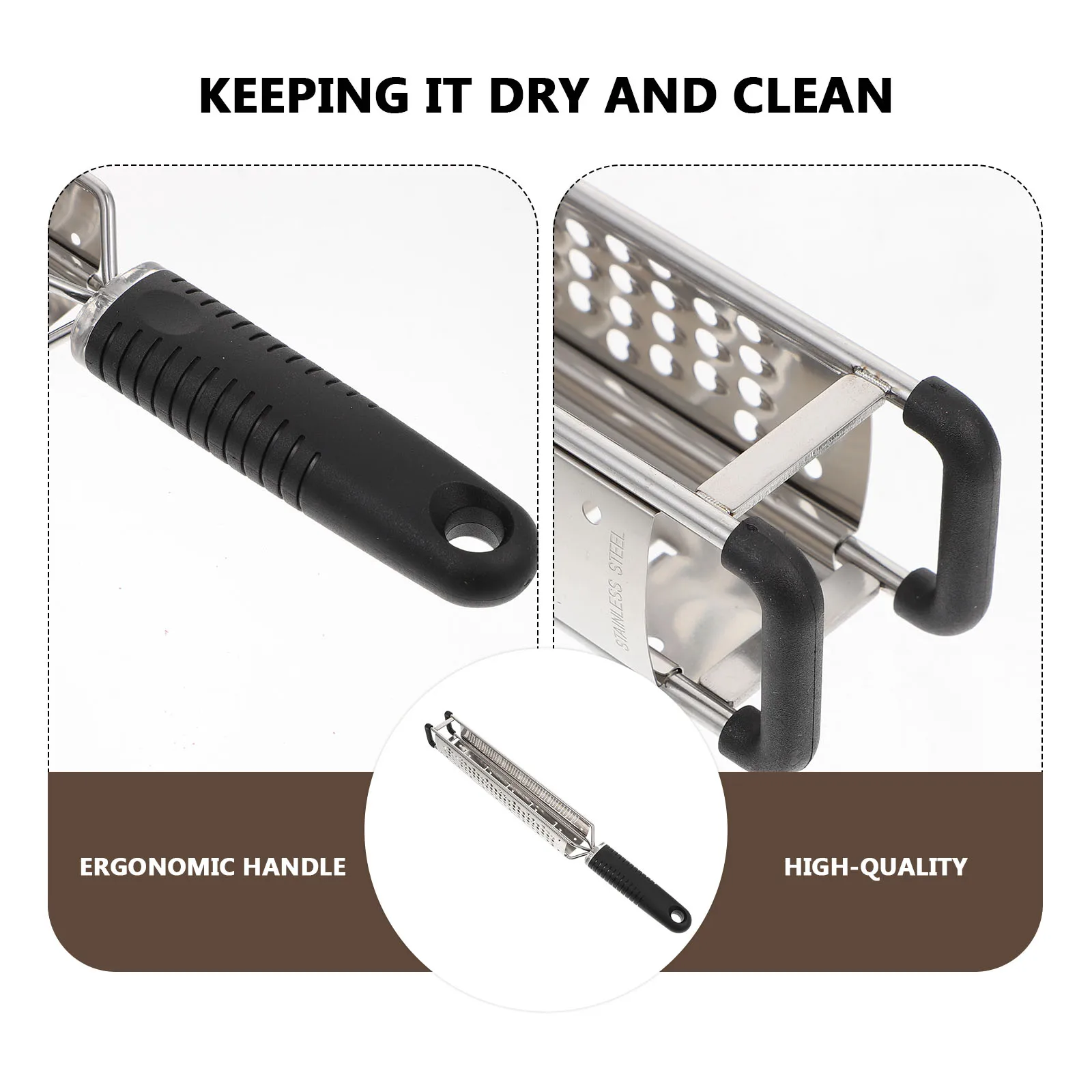 

1pc Stainless Steel Cheese Grater Multi-Functional Kitchen Gadget Vegetable Garlic Ginger Shredder Tool Hanging Hole Ergonomic