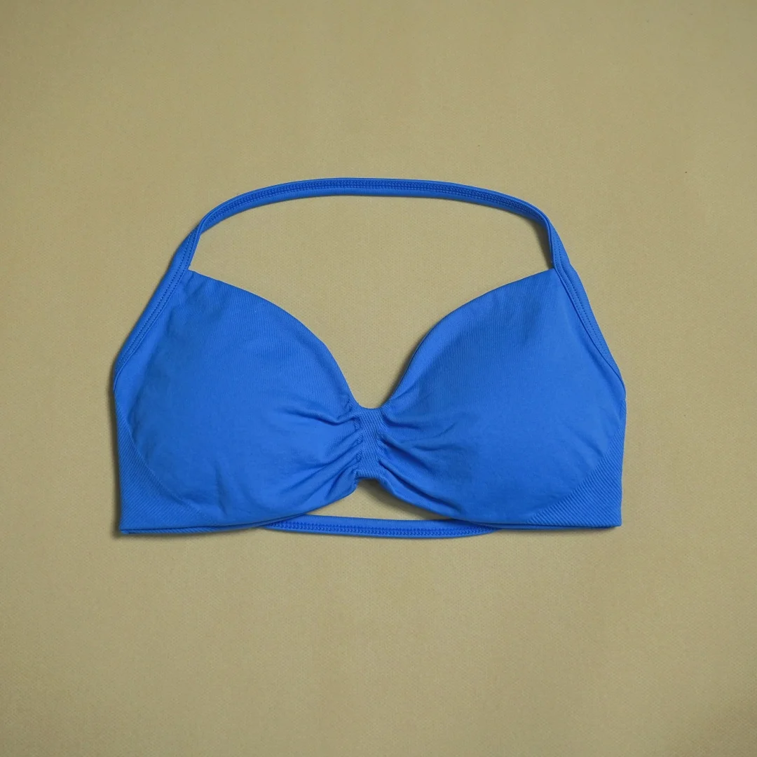 Women's Backless High Support Sports Bra, Seamless Yoga Gym Top, Fitness Running Workout Activewear image 6