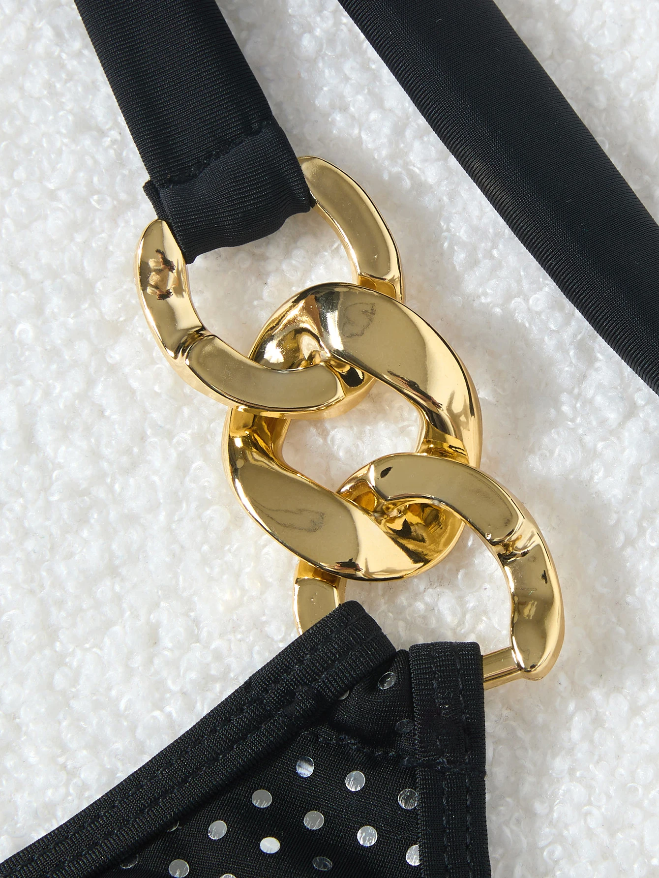 Sexy Black Glitter Halter Bikinis Sets Two Pieces 2025 Women Thong Bandage Swimsuit Female Bathing Suit Y2K Swimwear Biquini