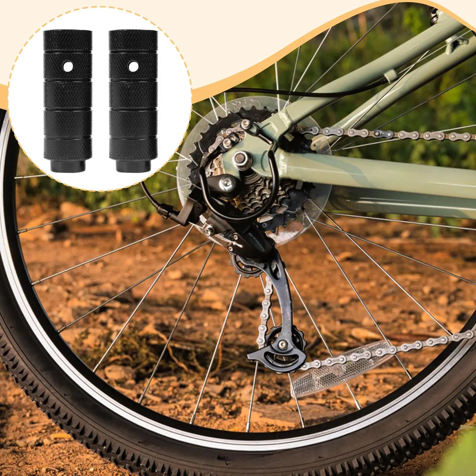 1 paar fietspinnen, antislip vervangende metalen componenten voetsteunaccessoires asvoetsteunen voor mountainbikes racefietsen