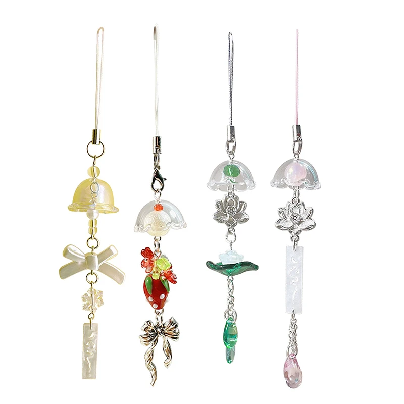 

Милый кулон с колокольчиком ветра, брелок для мобильного телефона, ремешок Kawaii, сумка, брелок, декоративные аксессуары, украшения для дома