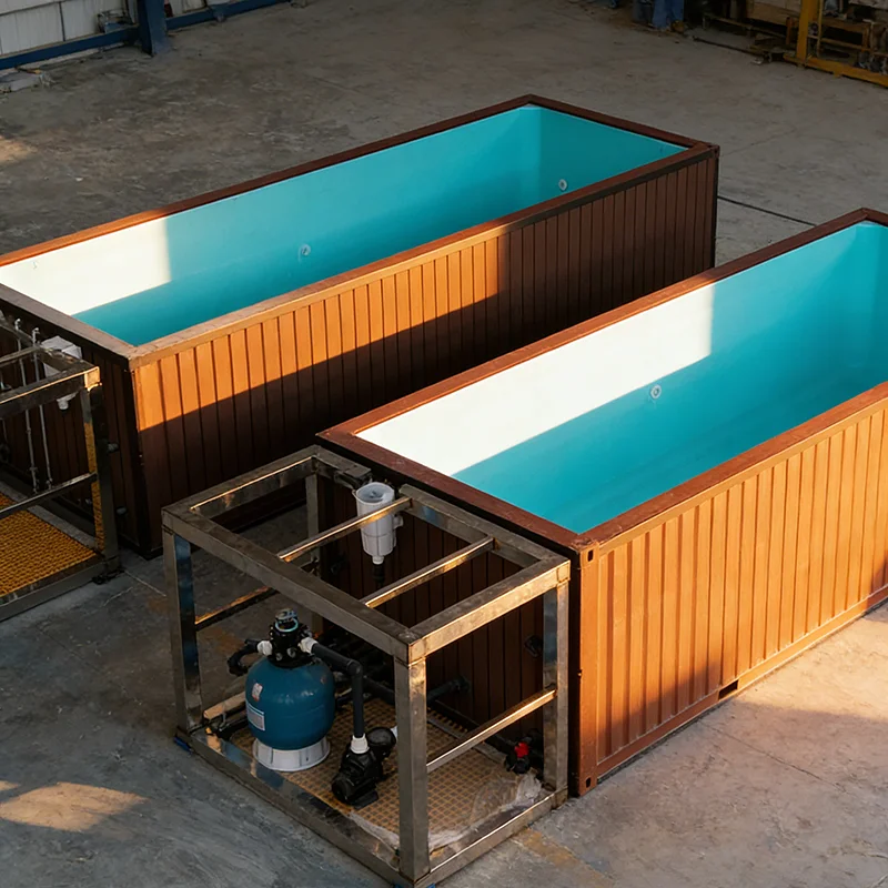 Modular Container Swimming Pool | Prefab Above Ground Pool for Family Resort Hotel Outdoor Use