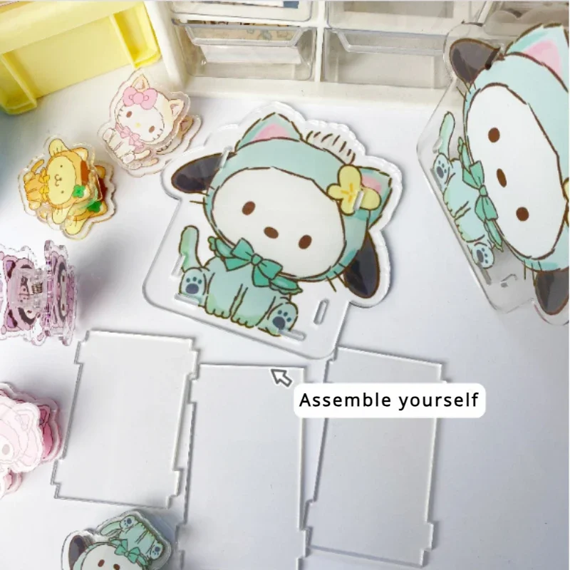 Cute Acrylic  Pen Holder Transparent Multifunctional Desktop Large Capacity Stationery Storage Box Organizer