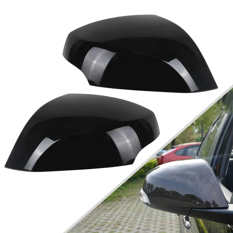 Glossy Black Left Right Rearview Side Mirror Cover For Renault Megane 3 MK3 III 2008-2015 Door Wing Rear View Mirror Cap Shell