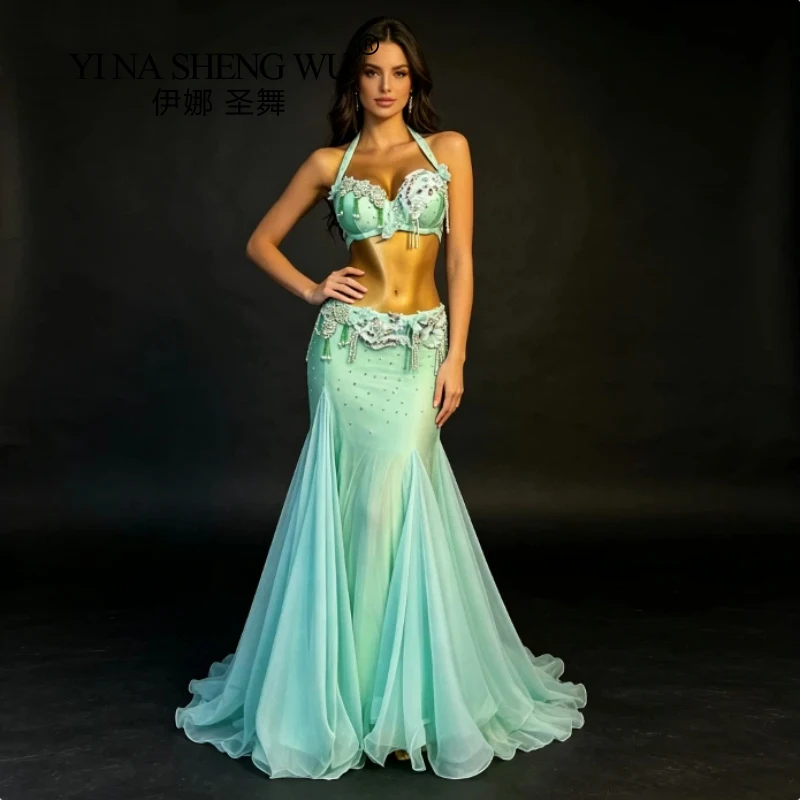 New Fashion Belly Dance Table Performance Practice Clothing for Women 2026 New Performance Clothing Set