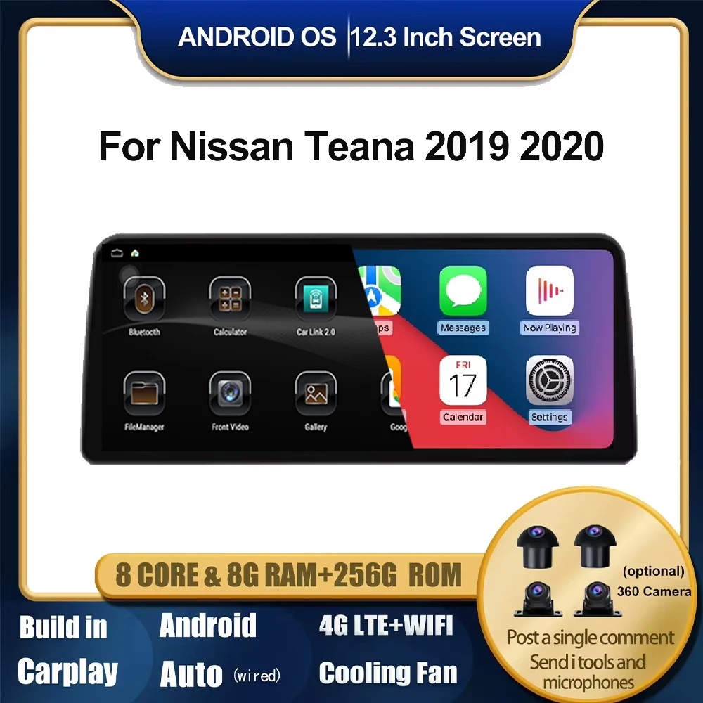 

Android 14 Car Radio for Nissan Teana 2019-2020 GPS Navigation System DSP Carplay Android Auto WIFI 4G Lte Multimedia Player BT