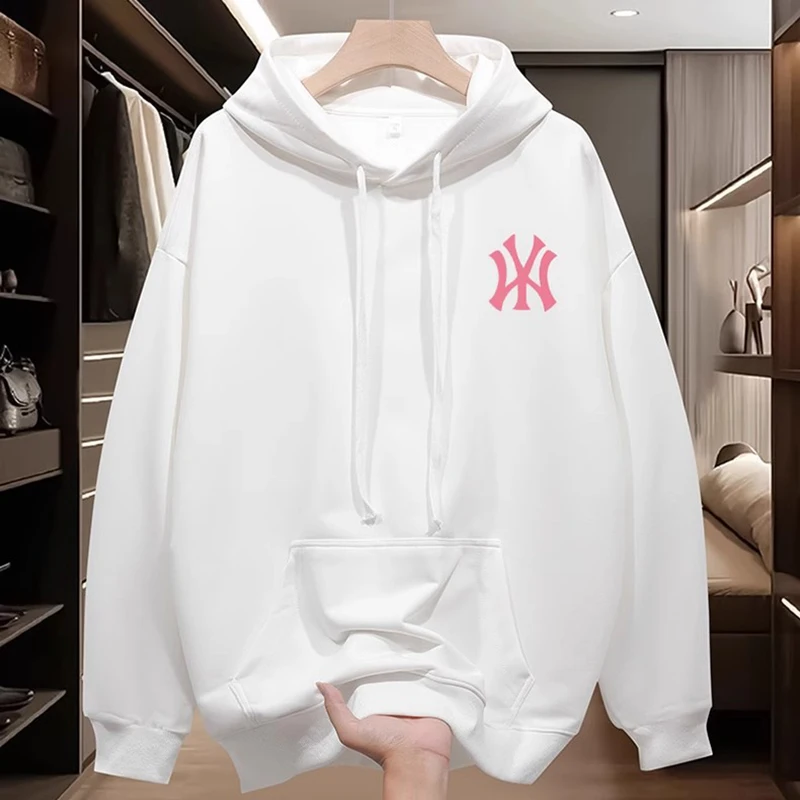 Disney Stitch spring and autumn hooded hooded hoodie men's fashion brand casual heavy loose couples long-sleeved coat